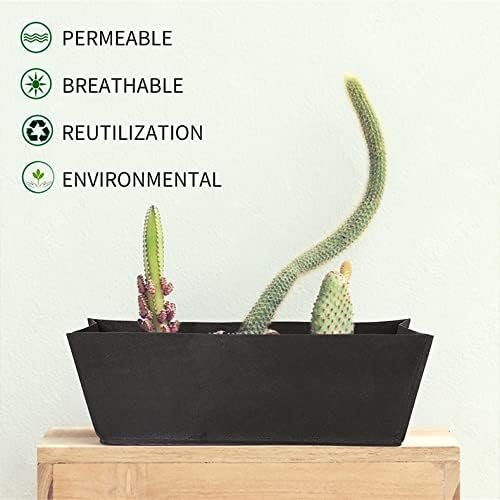 Non-Woven Fabric Plant Grow Bags Replacement Coco Liner Window Basket,Trough Shaped Wall and Deck Mount Planters,Round Hanging Basket (4Pack, 24)