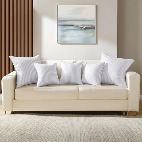 MIULEE 20x20 Pillow Inserts, Firm and Fluffy Decorative Square Throw Pillows for Couch Sofa Bed, Down Alternative with 100% Cotton Cover Pack of 2 - size: 20x20 Inch