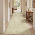 Joydeco Washable Runner Rug, 2'6" x 8' Classic,Beige | Non-Slip Foldable Low Pile Water Resistant for Kitchen Entryway Laundry Bedroom - color: Beige, size: 2' x 8' (Rectangular)