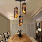 LIGHTLAND Rustic Bamboo Pendant Lights, 12 Inch, 3-Pack for Dining Room, Zen Tea Room, Retro Style - color: Bamboo, 3 Lights