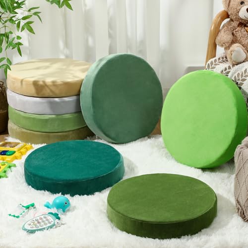 GlikCeil 8 Pcs Round Floor Pillow Cushions for Kids Classroom 15'' Soft Flexible Seating Chair Floor Seats for Reading Corner Playroom - Winter & Spring School Supplies (Forest Friends Collection) - color: Forest Friends Collection
