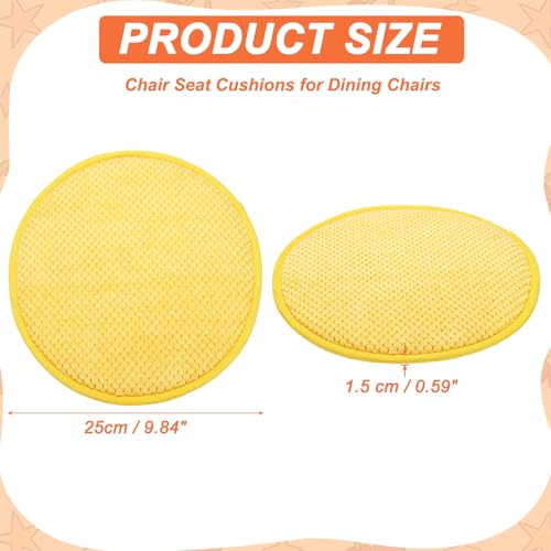 uxcell Round Stool Cushion, 10 x 10 Inch Round Seat Pads with Elastic Straps, Anti-Slip Soft Round Pad Chair Seat Cushions for Dining Chairs Kitchen Bar High Stool, Lemon Yellow - color: Lemon Yellow, size: 10 x 10 Inch