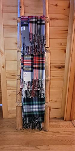 CHEF L HOME & KITCHEN Lightwight Throw Gray/RED Plaid with Tassels/Fringe- 60" x 50" - color: Gray