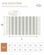 Simple Gray Stripes Kitchen Runner Rug 2'x4', Washable Woven Cotton Area Rug Bathroom Hallway Rug, Geometric Vertical Linens Modern Minimalism Entryway Bedroom Rug Non Slip Throw Rug Carpet - color: Grey, size: 2 x 4 ft