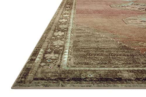 Loloi Magnolia Home by Joanna Gaines Sinclair Collection SIN-06 Clay/Tobacco 2'-3" x 9'-6", .25" Pile Height, Machine Washable, Runner Rug - color: Clay / Tobacco, size: 2'3" x 9'6" (Rectangular)