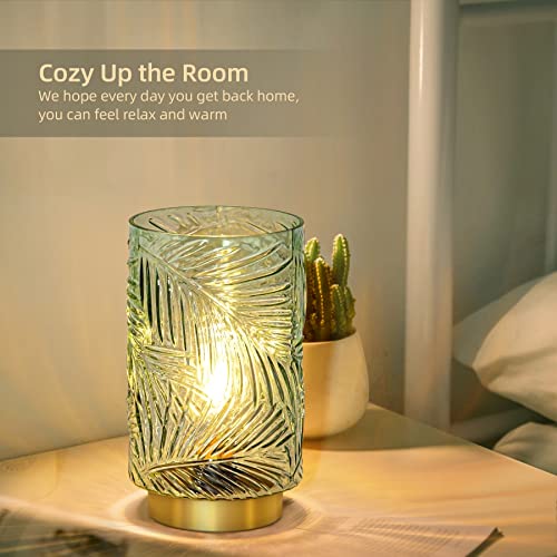 Battery Operated Table Lamp, Cordless Lamps for Home Decor, Battery Powered Nightlight with LED Bulb with Timer, Decorative Lights for Living Room Bedroom Tabletop Entryway Centerpiece Gift(Small LG) - color: Light Green, size: Small