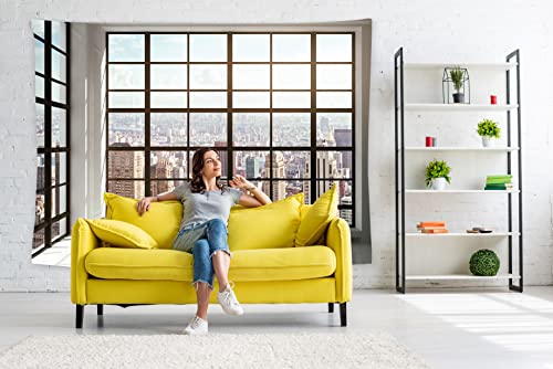 feelacle City Tapestry 60" X 40" Window View Landscape Wall Hanging Party Decorations Home Decor For Bedroom Living Room Dorm (150 X 100cm) - color: City Window View, size: 60"L x 40"W