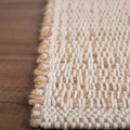 Neutral Jute Boho Rug 2x3 ft Braided Rug 2X3 - Earthy Farmhouse Cotton & Jute Carpet - Braided Rug for Kitchen - Reversible Woven Rug - color: Neutral, size: 2' x 3'