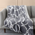 VENTIMI Electric Heated Blanket Throw, Heating Blanket with 5 Heat Settings & 3 Hours Auto-Off Timer, Warm Flannel Sherpa Heated Throw for Winter, Overheat Protection, 50’’×60’’, Machine Washable - color: Gray, size: Throw