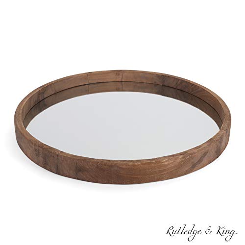 Rutledge & King Wall Mirror - Rustic Round Mirror - Decorative Circle Mirrors for Bathrooms, Living Rooms, and Bedrooms (1 Pack, Midwood - Large) - color: Midwood - Large