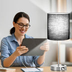 Lynnoland Set of 2 Touch Control Table Lamps with 2 USB & AC Outlet, 3-Way Dimmable Bedside Nightstand Lamps for Bedroom Living Room Nursery, 800 Lumens 5000K Daylight Bulbs Included - color: (2 Pack)Black & Brushed Nickel(Base)-5000K Bulbs Included
