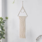 Thereisno Unique Handmade Cotton Woven Wall Hangings Wall Decorations for Bohemian Style Home Living Space Well Workmanship Tapestry