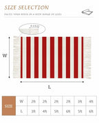 Simple Red Stripes Kitchen Runner Rug 2'x4', Washable Woven Cotton Area Rug Bathroom Hallway Rug, Geometric Vertical Linens Modern Minimalism Entryway Bedroom Rug Non Slip Throw Rug Carpet - color: Red, size: 2 x 4 ft