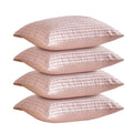 WARMDERN Pink Pillow Covers Queen Standard Pillow Cases Soft Microfiber Pillow Cases Set of 4 Boho Textured Pillowcase with Envelope Closure(Pink, Queen/Standard, 4 Pack) - color: Pink, size: 20" x 26" (Pack of 4)