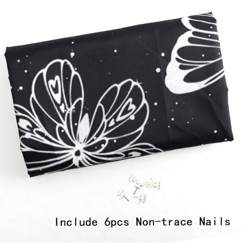 HVEST Butterfly Wall Hanging - Space Tapestry for Bedroom & Living Room, 59W x 51H inches - color: Black, size: 51"L x 59"W