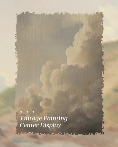 HUARCEY Gold Framed Canvas Wall Art, Cloud Picture Decor, Bedroom Living Room Sky Landscape Nature Decor, Rustic Vintage Neutral Canvas Paintings, 8x10inch - color: Cloud Art, size: 10"L x 8"W