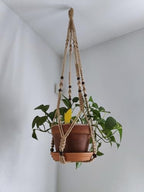 43 Inches Macrame Planter Hanger Large for 12 inch Pot + Swag Hook (Extra Long & Big) | Large Hanging Planter for Indoor Plants | No Tassel, Cotton Rope, NO Pot/Plant Included (Jute)(XL) - color: Brown