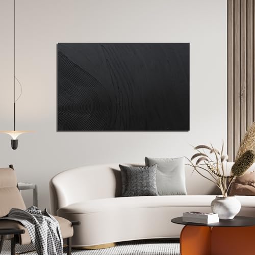 Canvas Wall Art Decor Modern Wall Art for Living Room Canvas Art Wall Decor Landscape Natural Wall Art Decorations Artwork for Walls Coastal Wave Wall Paintings 24" X 36" Bedroom Office Decor - color: Black, size: 36"L x 24"W