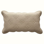 Calla Angel Sage Garden Luxury Pure Cotton Matelasse Quilted Pillow Sham, King Pillow, 20x36, Coffee - color: Coffee, size: King