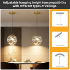 Modern Amber Concave Glass Pendant Light, 3-Pack Kitchen Island Lighting Single Globe Pendant Light Fixtures Century Kitchen Island Pendant Light for Bedroom Dining Room Light (Without Bulbs) - color: Amber-1 Light-3PC