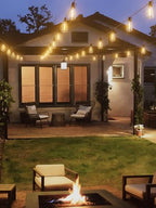 Svater 50 FT Outdoor String Lights, Patio Light with 26 ST38 Edison Bulbs | Outside Waterproof Hanging Lighting, Shatterproof, Connectable for Bistro Cafe Market Backyard Porch,Warm White, Dimmable - size: 50FT