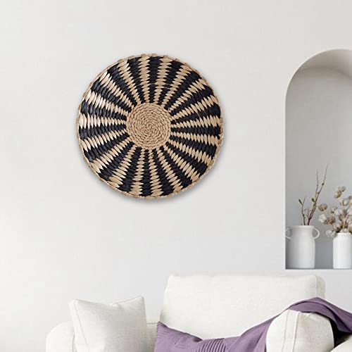 Duiaynke Woven Decor, Hanging Baskets Unique Tapestry for Hallway Bedroom Living Room Home Decorations (Black 30cm) - color: Black 30cm