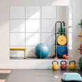 Ruomeng Home Gym Mirrors 14" x 12" x 16Pcs Wall Mounted Mirror Glass Frameless Full Length Mirror Tiles for Home Gym, Bedroom, Door & Bathroom - size: 14"x12"-16pcs