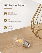 Gold Table Lamp, Small Gold Bedside Lamp with Metal Base & White Linen Lampshade, Modern Nightstand Lamp, Little Cute Desk Lamp for Bedroom, Living Room, 2700K LED Bulb Included, DCW06TL05 - color: White + Gold