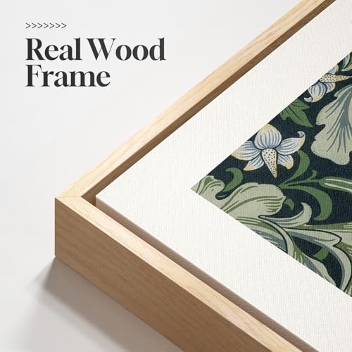 Framed William Morris Canvas Wall Art Set of 3, Green Vintage Floral Prints, Boho Farmhouse Botanical Decor for Living Room Bedroom Hallway Office, 16x24 Inch - color: Green, size: 16"W x 24" H x 3Pcs