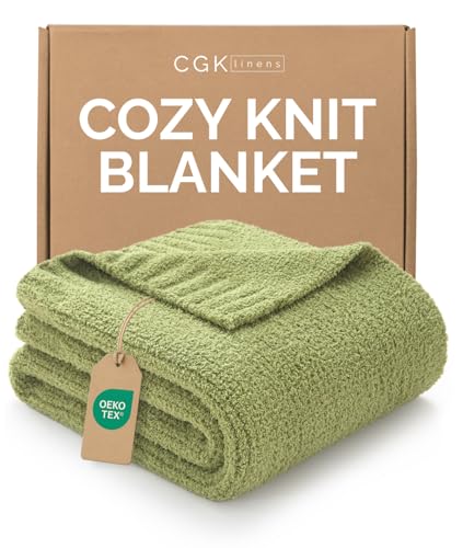 Sage Throw Blanket - Super Soft Throw for Couch, Bed, Sofa, Chair - Lightweight, Warm, Double Sided Knit - All Season Cozy, Fuzzy, Anti-Static Microplush Blanket for Women, Bedroom, Home Decor, 50x60 - color: 04 - Sage