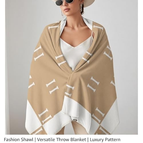 Fcteap h Blanket Soft Throw Blanket Faux Fleece Cashmere Plaid Warm Shawl Thick Knitted Plush Cozy Comfy for Women Throw Blanket for Sofa Couch Bed Queen King Size 55x66 in (Khaki-2) - color: Khaki-2