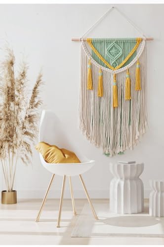 BMIDRUT Macrame Wall Hanging Boho Home Decor Handmade Macrame Tapestry Woven Decoration for Bedroom Living Room Apartment Dorm Gallery 18x28 Inch (A) - color: A