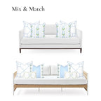 Hofdeco Premium Grandmillennial Coastal Hampton Patio Indoor Outdoor Throw Pillow Cover Only, 22"x22" Water Repellent for Backyard, Couch, Poolside, Azure Baby Blue Print Bamboo Trellis - color: Azure Baby Blue Bamboo Trellis 22"x22"