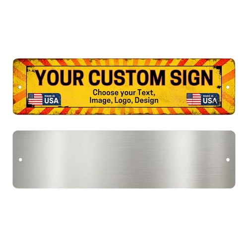 Custom Plain Arrow Metal Sign by DC - Personalized Directional Sign with Your Photo, Text or Logo | Rust-Free Metal Display for Indoor & Outdoor Use | Weatherproof Arrow | Made in USA | Multiple Size - color: Metal Arrow Sign - Plain Custom