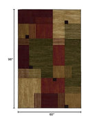 Mohawk Home Alliance Modern Geometric 5' x 8' Area Rug - Red - Perfect for Living Room, Dining Room, Office - size: 5' x 8' (Rectangular)