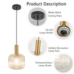 8 Inch Clear Glass Pendant Lights Small Modern Chandelier Pendant Lighting Mid Century Hanging Lights Adjustable Kitchen Island Light for Dining Room Bedroom Hallway - color: 8 Inch Clear