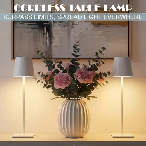4 Pack Wedding Cordless Table Lamp for Outdoor Party Table Night Light LED Rechargeable Reading Lights 3 Color Portable Touch Control Party Decor with Bows for Wedding Patio - style: Classic