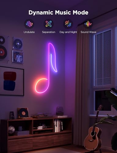 Govee RGBIC Neon Lights, LED Smart Neon Rope Light 2 Works with Matter, Alexa, Google Assistant, Custom DIY Neon Strip Lights for Bedroom and Wall Decor, Softer Material, 16.4ft, White - size: 16.4ft