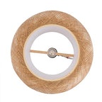 Bamboo Wicker Rattan Shade Pendant Lamp 23.62 inch Woven Rattan Chandelier Country Style Weave Hanging Light for Bedroom Living Dinning Room Kitchen Island
