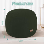 MeMoreCool Stuffed Round Pouf Ottoman Foot Rest, Floor Pouf Foot Stool with Soft Foam Chunk Filling, Small Round Ottoman Footstool Circle Footrest for Living Room, Green - color: Teddy Green