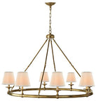 Small Lamp Shade Set of 6 Chandelier Shades 3" X 6" X 5" White Linen Lampshade Clip-On Bulb - color: White
