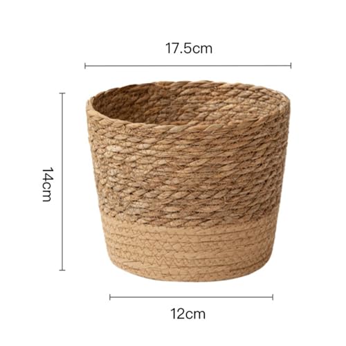 MagiDeal Woven Planter Basket,Storage Bins Ornament Flower Vase Flower Pot Planter Containers for Kitchen Home Outdoor,Office Picnic, M - size: Medium