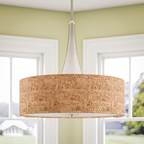 Kenroy Home 93013BS Bulletin 3-Light Pendant, Brushed Steel - color: Brushed Steel