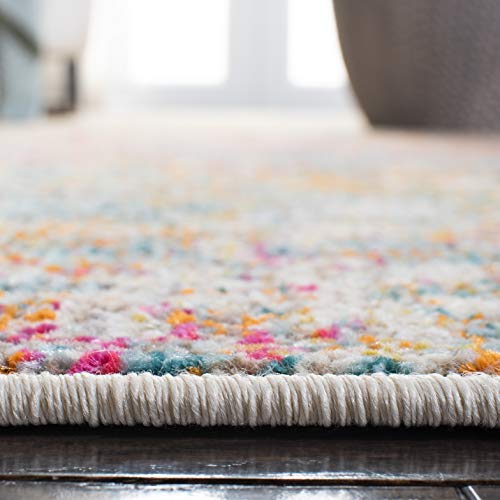 SAFAVIEH Madison Collection Accent Rug - 2'2" x 4', Grey & Turquoise, Modern Abstract Design, Non-Shedding & Easy Care, Ideal for High Traffic Areas in Entryway, Living Room, Bedroom (MAD460G) - color: Grey/Turquoise, size: 2'2" x 4' (Rectangular)