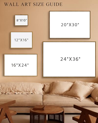 InSimSea Framed Canvas Wall Art Vintage Decor, Large Art Countryside Field Modern Farmhouse Wall Decor for Living Room, Bedroom, French Country Decorations Prints, 20"x30" - color: Grassland, size: 30"L x 20"W