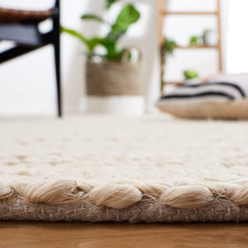 SAFAVIEH Natural Fiber Collection Runner Rug - 2'3" x 8', Bleach, Handmade Jute, Braided Woven Design, Ideal for Living Room, Bedroom (NF212D) - color: Bleach, size: 2'3" x 8' (Runner)
