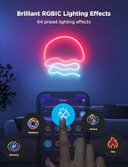 Govee RGBIC Neon Lights, LED Smart Neon Rope Light 2 Works with Matter, Alexa, Google Assistant, Custom DIY Neon Strip Lights for Bedroom and Holiday Decor, Softer Material, 32.8ft, White - size: 32.8ft