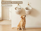 Coeusy 2 Pack Hanging Basket, Boho Wall Basket Hanging for Bathroom,Nursery,Door, Cotton Rope Hanging Wall Basket for Plants,Flowers,Clothes