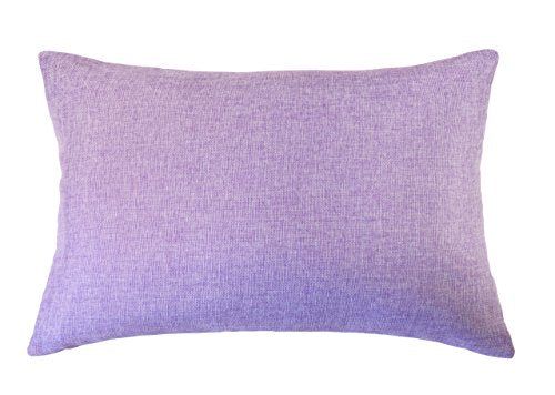 Aiking Home Imitation Burlap Lumbar Pillow Cover 12x18 Inch Vintage Faux Linen Rustic Natural Look, 1 Piece Elegance Farmhouse Style Accents Pillow Case for Indoor Use, Lavender - color: Lavender, size: 18" x 12" (Pack of 1)