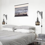YLONG-ZS 2PK Crystal Plug in Wall Sconce Hanging Lamp Shelf Dimmable Wall Sconces Adjustable Wall Lights with Wall Sconces Wall Mount Plug in Lamps for Bedroom Living Room - color: YLW13black